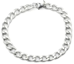 Pulsera de acero quirurgico Eslabón grumet 2.3mm 22cm